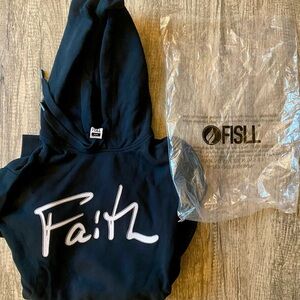 FISLL Black Hoodie with White 'Faith' Print